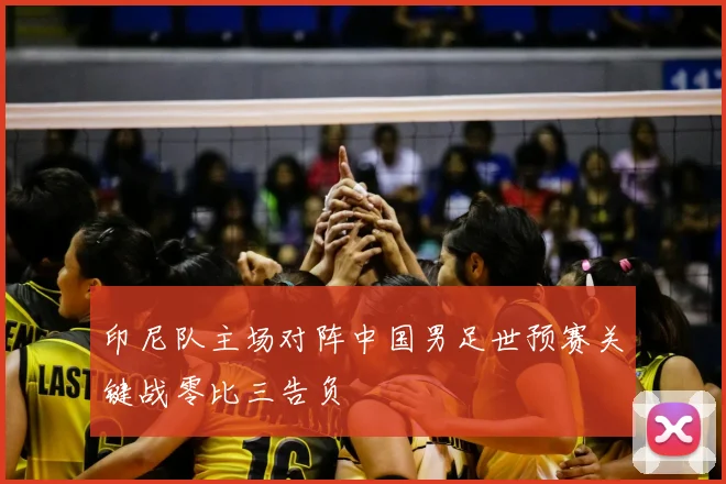 印尼队主场对阵中国男足世预赛关键战零比三告负